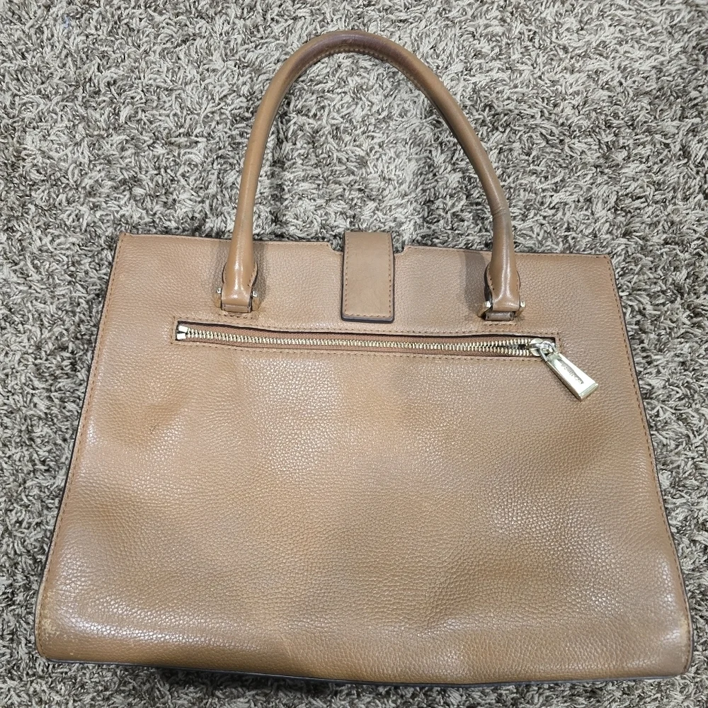 Michael Kors Bond Large Leather Satchel /Clutch in Acorn